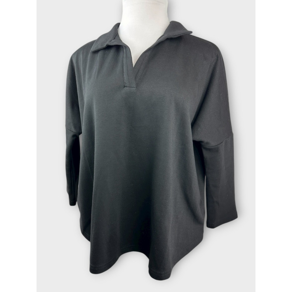 Tuckernuck x Pomander Place Black Easy Polo Swing Sweatshirt Size M/L Top - Picture 15 of 16